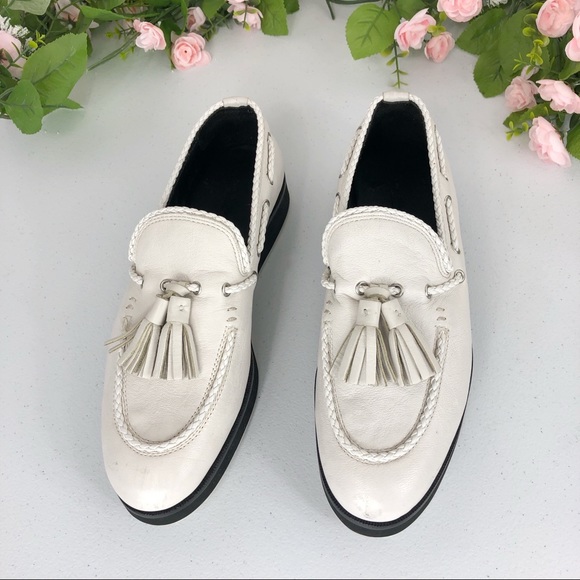 Rag & Bone white leather Mckenzie loafers sz 36.5 - Picture 4 of 8